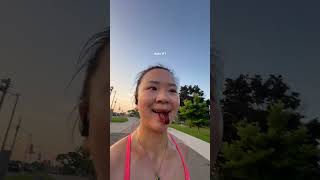 lets run a half marathon 🏃🏻‍♀️🧂🍉marathon marathontraining longrun running halfmarathon [upl. by Behm]