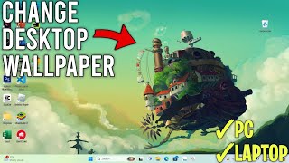 How to Change Your Desktop Wallpaper  PC and Laptop 2024 [upl. by Ferdinana197]