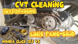 CVT CLEANING HONDA CLICK 125 V3MAINTENANCE  LINIS PANGGILID  MJ27 MotoVlog [upl. by Justicz]