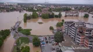 Poplave u Srbiji 2014 Serbia floods aerial video [upl. by Lacey]