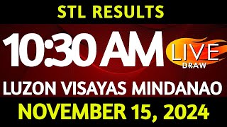 Stl Result Today 1030 am draw November 15 2024 Friday Luzon Visayas and Mindanao Area LIVE [upl. by Enileda96]