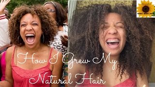 MY SECRET TO GROWING MY NATURAL HAIR Brastrap Length To Waist Length [upl. by Sari]