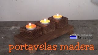 Cómo HACER un sencillo PORTAVELAS de madera 😜 [upl. by Madonia]