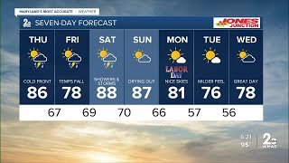 WMAR2 News Chris Swaim Wednesday night weather [upl. by Herrmann]