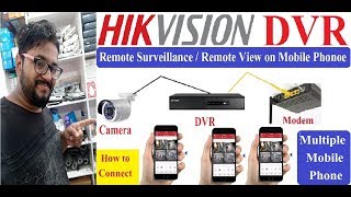 How to Remote View Hikvision DVR in Multiple Mobile Phone in Hindi [upl. by Alamap171]