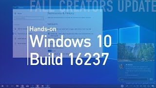 Windows 10 build 16237 Handson with notifications Settings Microsoft Edge and more [upl. by Medea366]