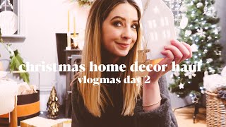 Christmas Home Decor Haul  VLOGMAS [upl. by Ajuna]