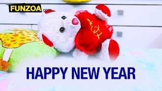 Happy New Year  Funny Whatsapp Video For Friends amp Family  Funzoa Mimi Teddy  New Year Greetings [upl. by Waldack]