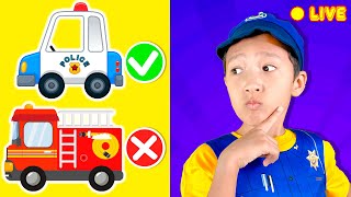 LIVE🔴 Policeman and His Car  More Kids Songs  Best Kids Songs and Nursery Rhymes [upl. by Sterner634]