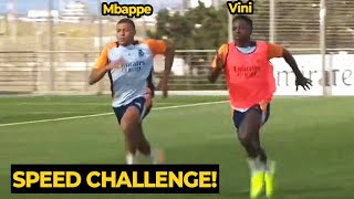 Mbappé challenges Vinícius Jr in a SPRINT RACE during training ahead Celta Vigo  Football News [upl. by Slemmer41]