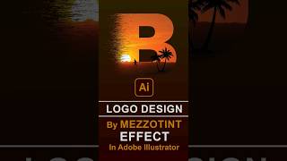 Logo Designed by Mezzotint Effect in Illustrator 😮😮 photoediting [upl. by Ahseen]