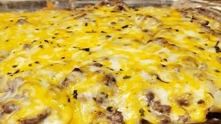 How to make the BEST Beef and Potato Casserole w Cheese [upl. by Aratahs]