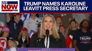 Trump picks Karoline Leavitt to serve as White House press secretary  LiveNOW from FOX [upl. by Meda557]