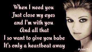 Celine Dion  When I Need You lyrics 90s Throwback [upl. by Armallas]