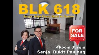 For Sale BLK 618 4Room HDB  Senja Bukit Panjang [upl. by Esnahc]