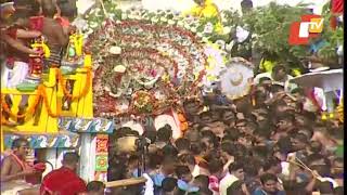 Rath Yatra 2022  Watch the magnificent view of Lord Jagannath’s Pahandi [upl. by Yehtomit723]