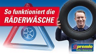 Die Räderwäsche  Premio Reifen  Autoservice [upl. by Sawyer781]