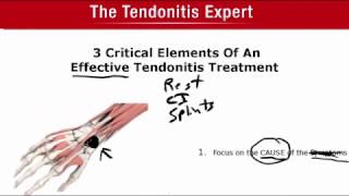 3 Critical Elements Of An Effective Tendonitis Treatment [upl. by Aliuqet]