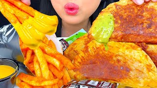 ASMR CRISPY CHICKEN TACO amp CHEESY NACHO FRIES MUKBANG FAST FOOD TACO BELL EATING SOUNDS ASMR PHAN [upl. by Dianthe]