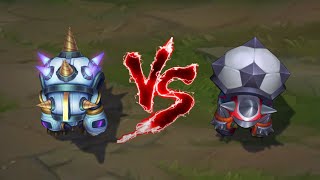 우주비행사 람머스 VS 리베로 람머스 롤 스킨 비교 Astronaut Rammus VS Sweeper Rammus Skin Comparison [upl. by Tamarah]