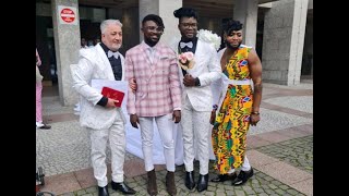 See Ghanaian man German husband hitched in a flamboyant gay marriage [upl. by Thamos]