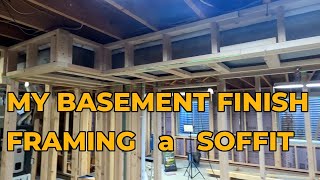 Framing a Basement Soffit  Working Alone [upl. by Ahsiuqet796]