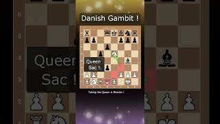 Danish Gambit  Stunning Checkmate by Queen Sac [upl. by Llekcm]