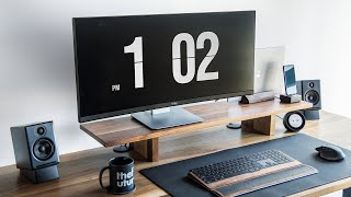 Perfect Productive Workspace – Minimal Office  Desk Tour [upl. by Efron]