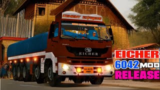 EICHER 6042 TRUCK MOD RELEASE 🥳🥳  EICHER TRUCK MOD FOR BUSSID [upl. by Epp]