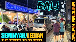 Bali Seminyak Night Street Walking Tour 4k Today 2024 [upl. by Staw189]