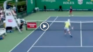 Tennis Marc Polmans player disqualified for smashing ball into umpire’s face on match point [upl. by Franckot]