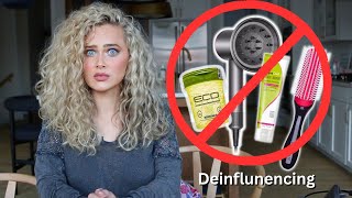 Deinfluencing Curly Hair Products you DONT need ❌ [upl. by Ogawa]