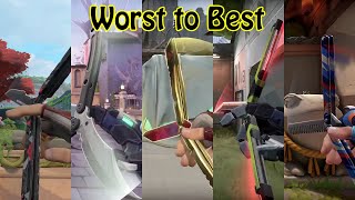 Every Butterfly Knife on VALORANT Ranked Worst to Best [upl. by Haeluj]