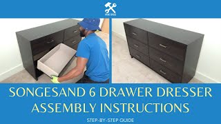 IKEA SONGESAND 6 Drawer Dresser Assembly Instructions Full Step by Step Assembly Instruction Guide [upl. by Naux637]