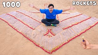 1000 Rockets Diwali Dhamaka🔥 एक साथ चला दिए जमीन पे पड़े 1000 राकेट  Diwali Special [upl. by Gnivre]