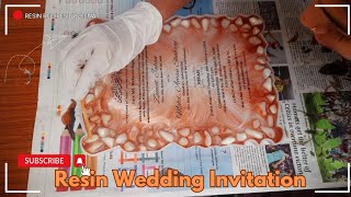 Resin Nikah Nama  Resin Wedding invitation in hindi resininvitation resinrecipesbyzeenat diy [upl. by Cyma]