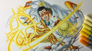 Drawing Admiral Kizaru Borsalino  One Piece [upl. by Coppins]