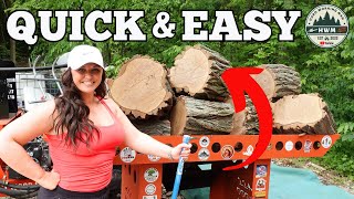 Effortless Firewood Processing All Wood Log Splitter amp Table [upl. by Atinaej]