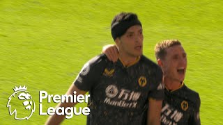 Raul Jimenez scores emotional goal to put Wolves ahead  Premier League  NBC Sports [upl. by Jarl]