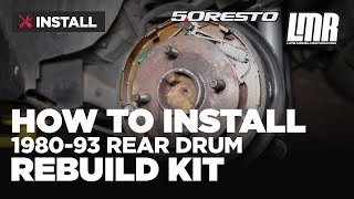 19801993 Mustang 50 Resto Rear Drum Brake Rebuild Kit  Install amp Review [upl. by Merari642]