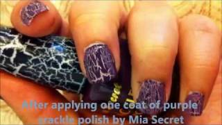 Purple Crackle  Shatter Nail Tutorial [upl. by Ilene]