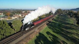 Australian Steam Ballarat Heritage Festival with K153 amp A²986 26 May 2024 [upl. by Cilegna]