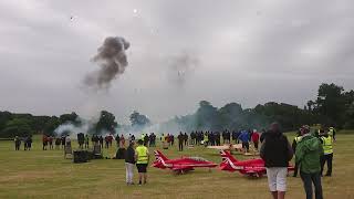 Weston park model airshow  pyrotechnics plane battle [upl. by Arak953]