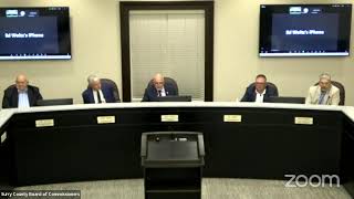 October 21 2024 Surry County Board of Commissioners Meeting [upl. by Tratner418]