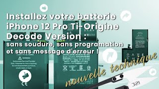 Guide de remplacement de batterie diPhone 12 Pro avec la batterie Tiorigine sans message derreur [upl. by Adnah96]