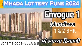 Envogue 1 Mundhwa  scheme code 803A amp B  Mhada Pune Lottery 2024  1bhk  2bhk  Actual site visit [upl. by Barnaby335]