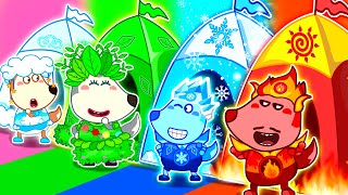 Four Elements Build a Tent Anger Joy Sadness Disgust 🐺 Cartoons for Kids  LYCAN  Arabic [upl. by Harvey]