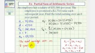 Ex Arithmetic Series Application  Salary [upl. by Laehctim412]