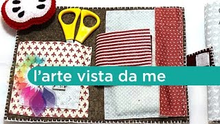 TutorialKit cucito in feltro con puntaspilli DIY Sewing kit with pin cuscion  Idea regalo maestre [upl. by Yellhsa]