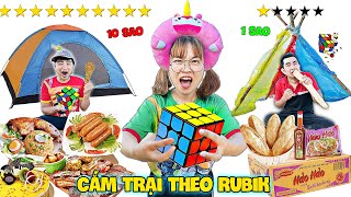 Thử Thách Cắm Trại Theo RUBIK 3X3 1 Sao Với 10 Sao  Cắm Trại 1k VS 1 Triệu  Hà Sam [upl. by Nosac212]